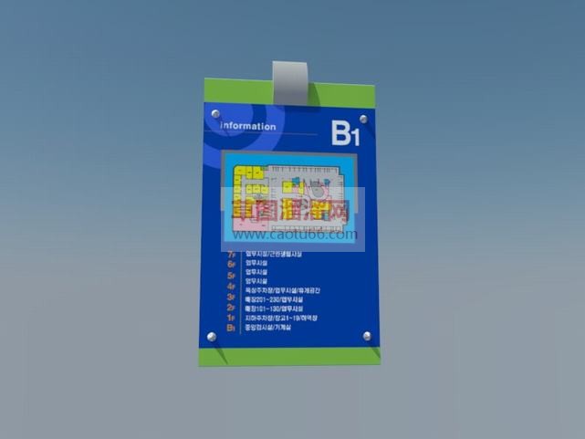 总平图展示牌SU模型
