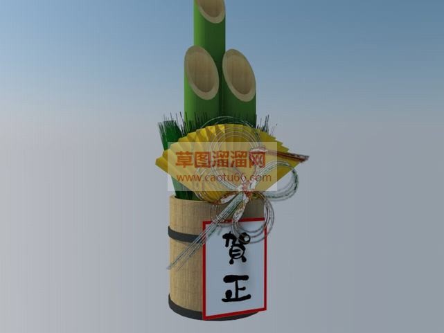 竹子陈设品-SU模型