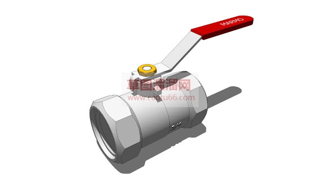 水阀单体草图SU模型