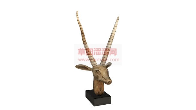 收藏品鹿头鹿SU模型