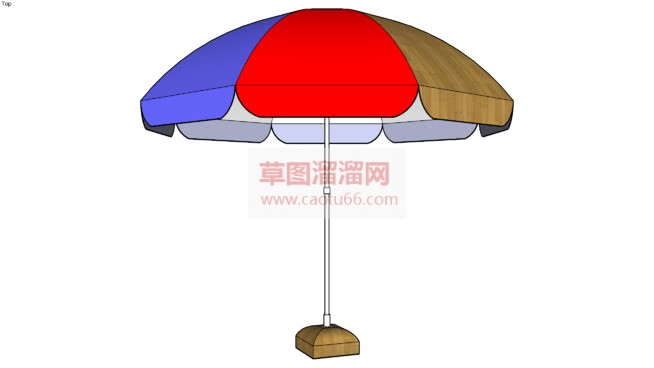 太阳伞遮阳伞SU模型