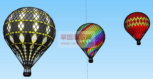热气球+氢气SU模型