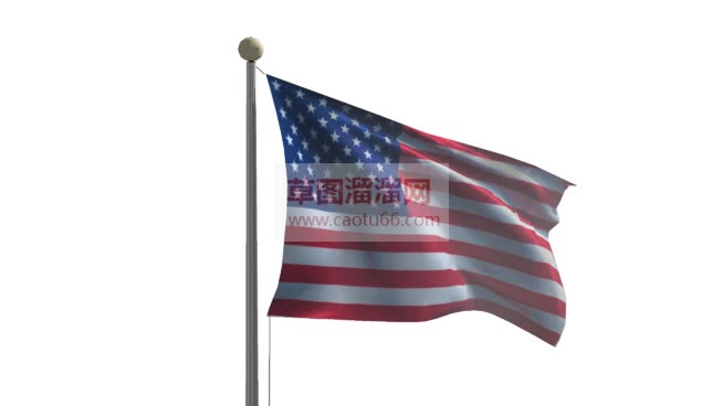 美国国旗旗帜SU模型