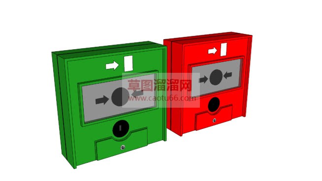 紧急出口按钮SU模型
