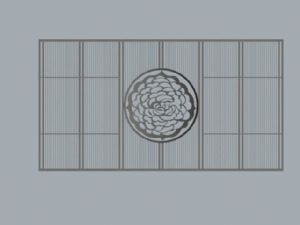 镂空墙+花格SU模型
