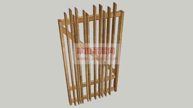 木栏栅栅栏SU模型