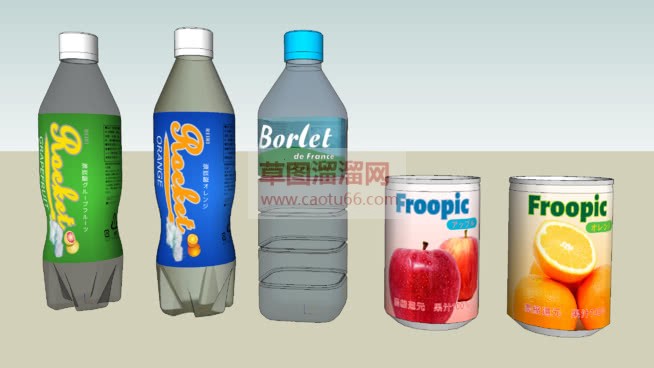 矿泉水瓶免费SU模型