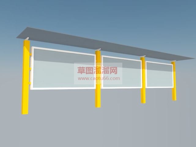 常见的宣传栏SU模型