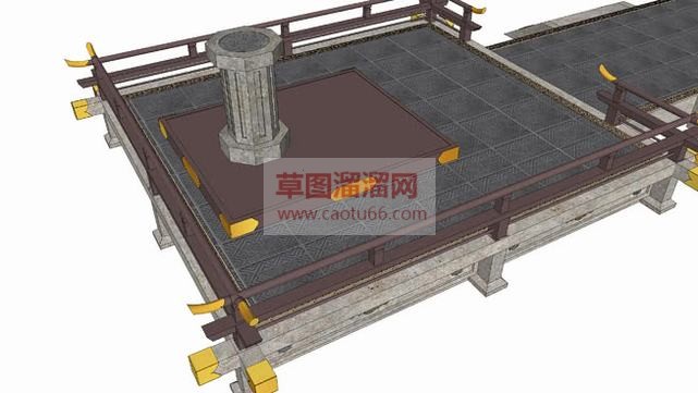 祭司地台草图SU模型