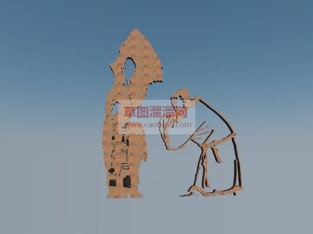酒文化浮雕免SU模型