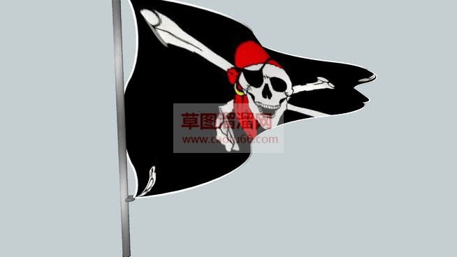 海盗旗帜下载SU模型