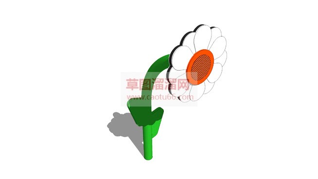 小花形状音响SU模型