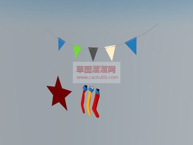 三角旗+五角SU模型