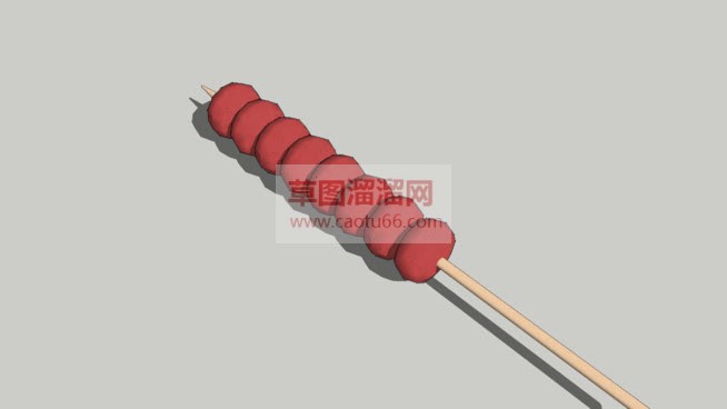 冰糖葫芦草图SU模型