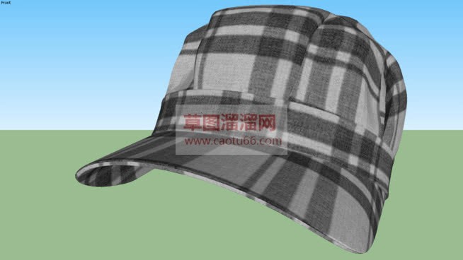 一顶帽子草图SU模型