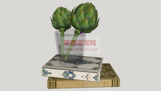 莲心桌面摆件SU模型