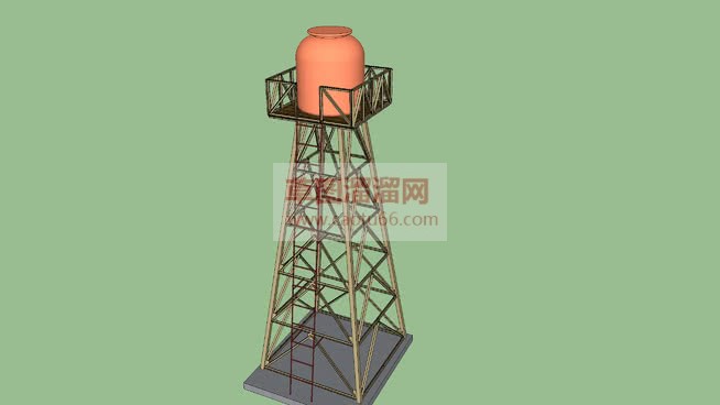 铁架水塔免费SU模型