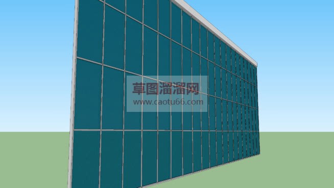 玻璃幕墙整块SU模型