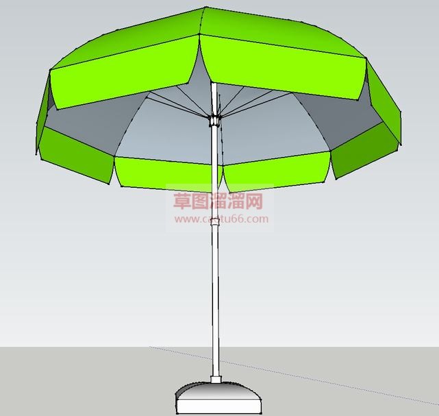 太阳伞怎么建SU模型