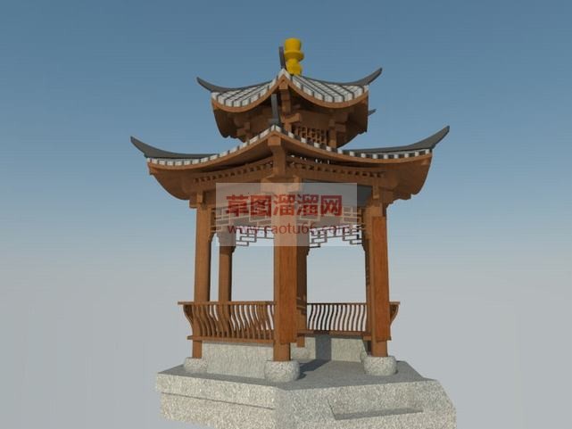 六角亭亭SU模型