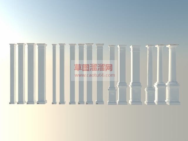 罗马柱怎么画SU模型