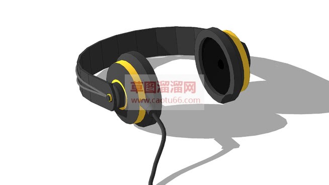黄色耳机SU模型