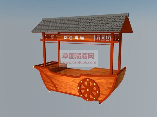 外摆商铺流动SU模型
