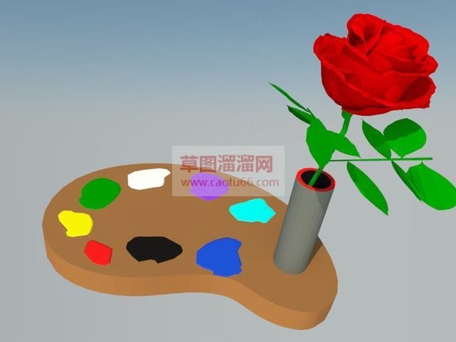 玫瑰花调色板SU模型