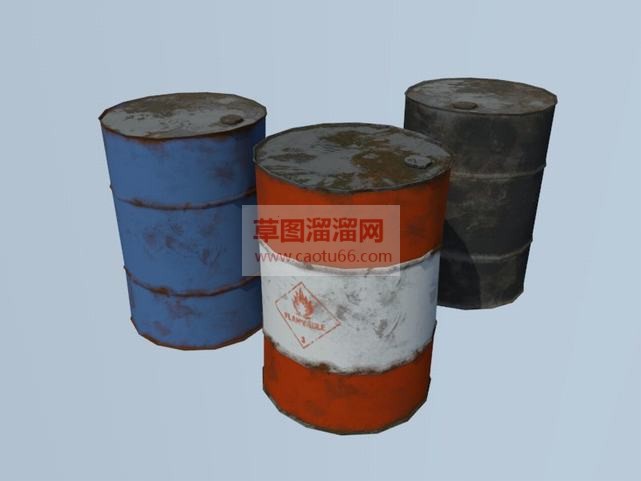 生锈的铁桶SU模型