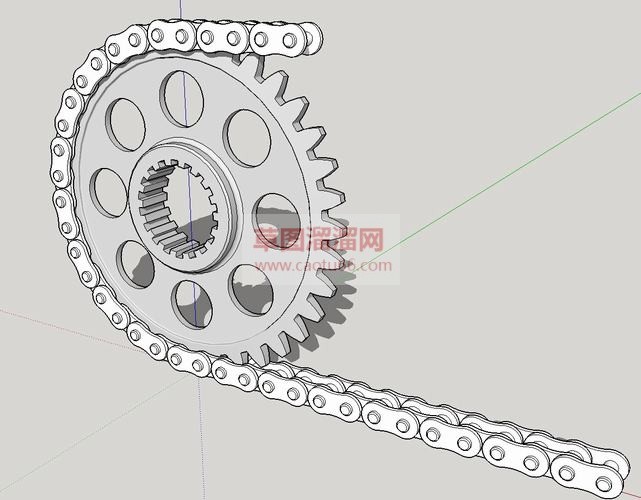 齿轮链条SU模型