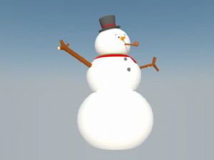 堆雪人SU模型