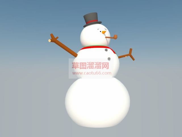 堆雪人SU模型