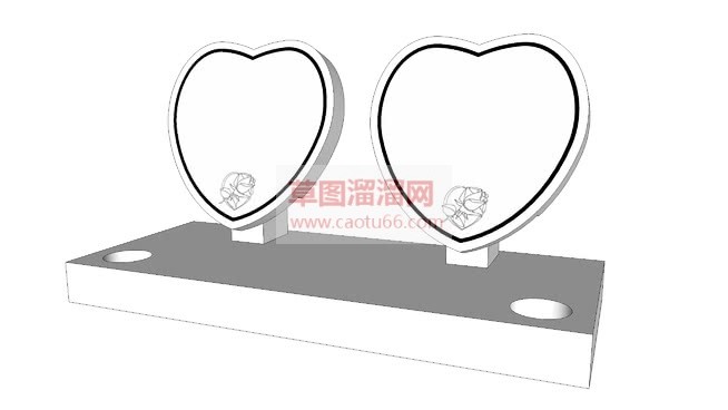 爱心镜子免费SU模型