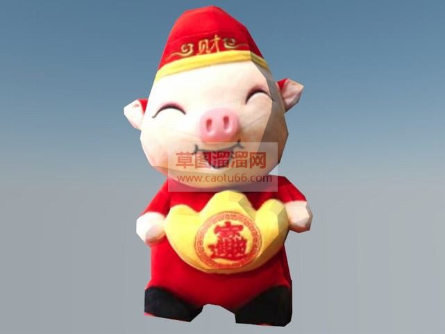 新年猪招财进SU模型
