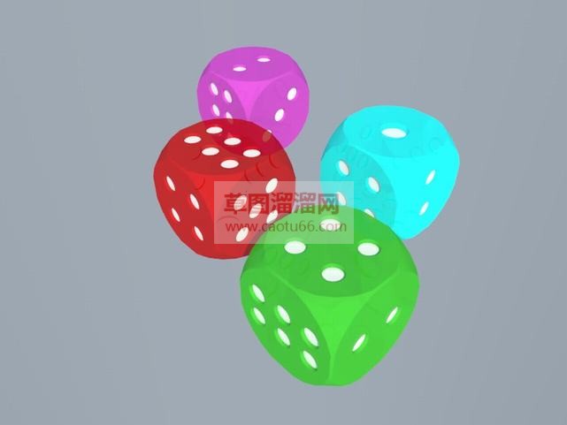 甩子色子骰子SU模型