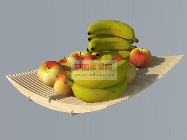 木质水果托盘SU模型