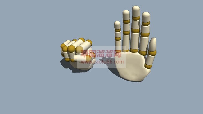 手掌拳头模特SU模型