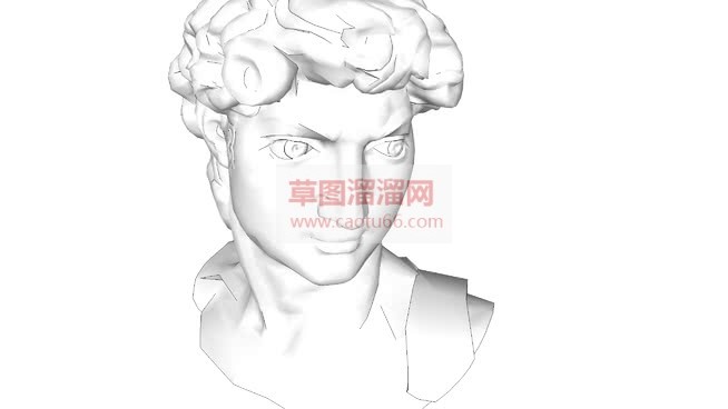大卫人头像石SU模型