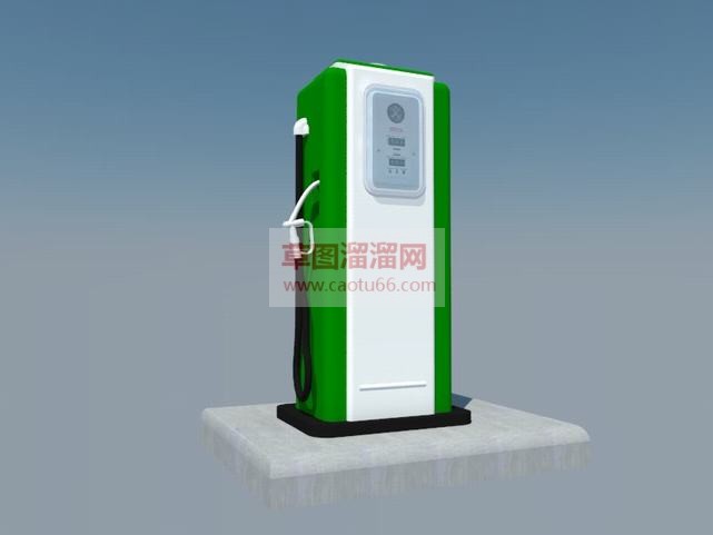 绿色充电桩加SU模型
