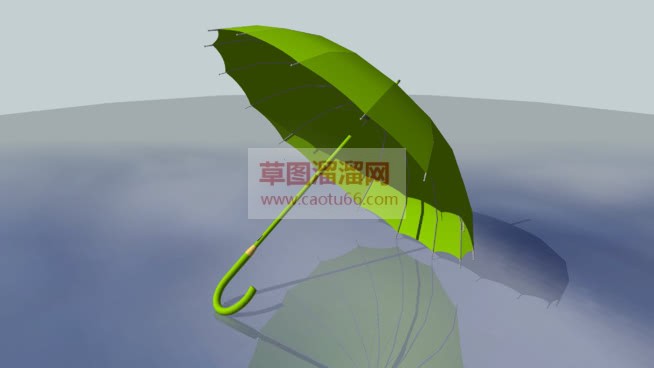 绿色的雨伞免SU模型