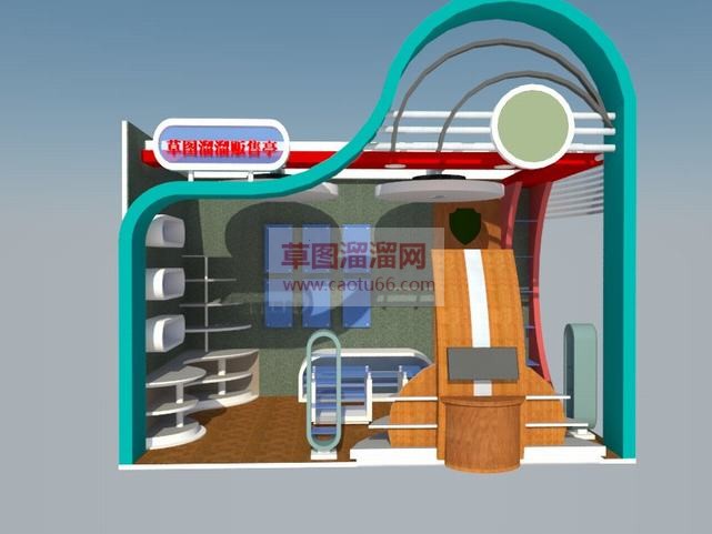 创意贩售亭免SU模型
