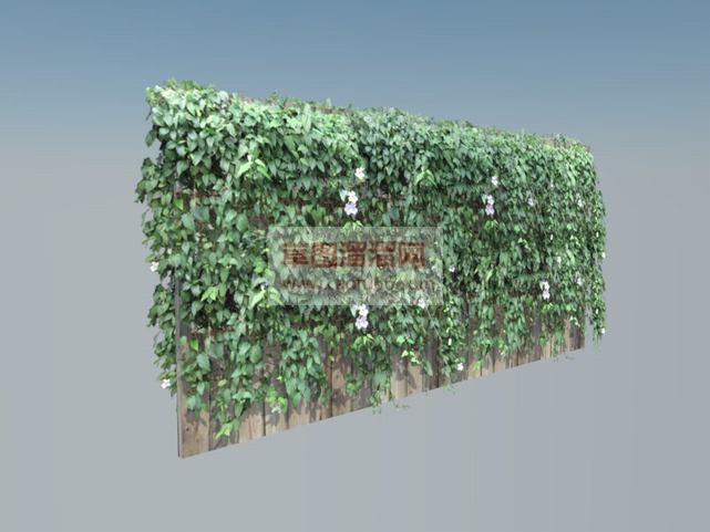 贴图绿植墙免SU模型