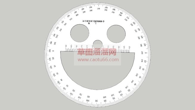 教学用具量角SU模型