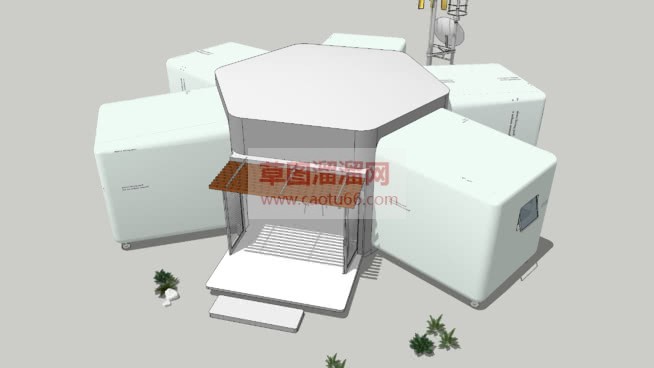 吊舱房子创意SU模型