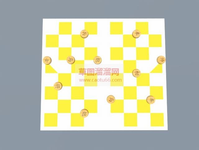 中国象棋下棋SU模型