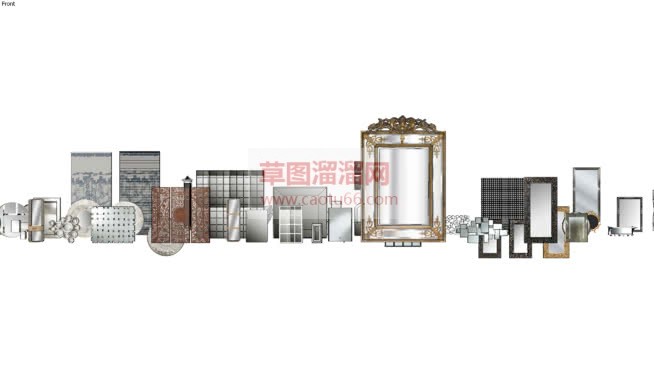 3D镜子打包SU模型