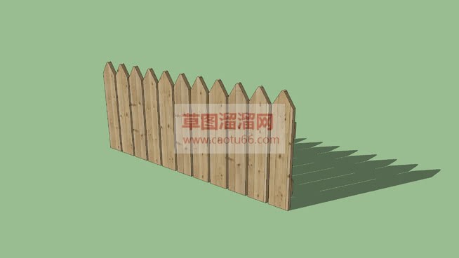 木栏栅栅栏免SU模型