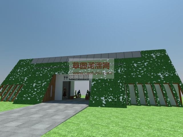 生态厕所分享SU模型