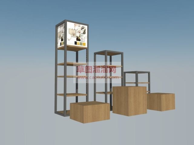 商品展架艺术SU模型