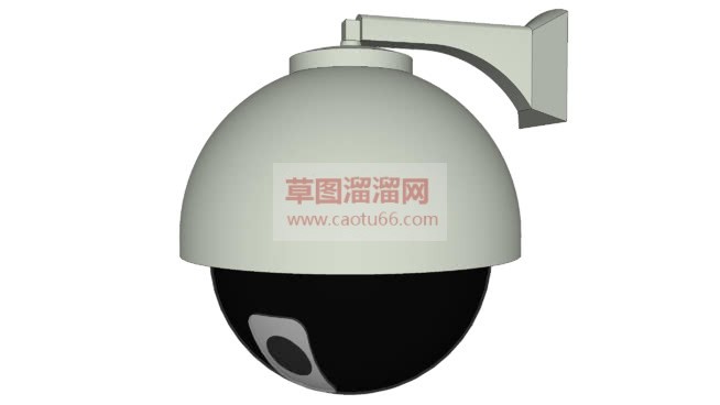 圆形监控摄像SU模型